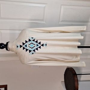 Roper Womens Cream Aztec Knit Cardigan Women Large